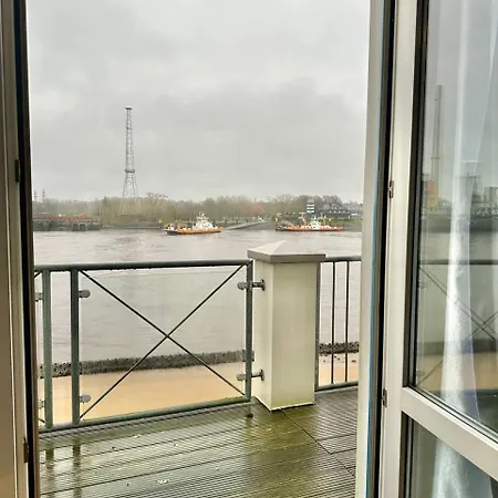 Gaestehaus Weserblick Am Weser-Sandstrand Berne Exterior photo